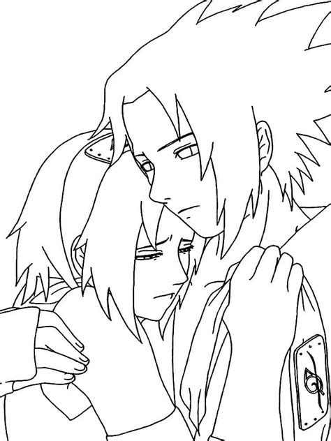 sakura para colorir|Desenhos de Sakura e Sasuke para Colorir